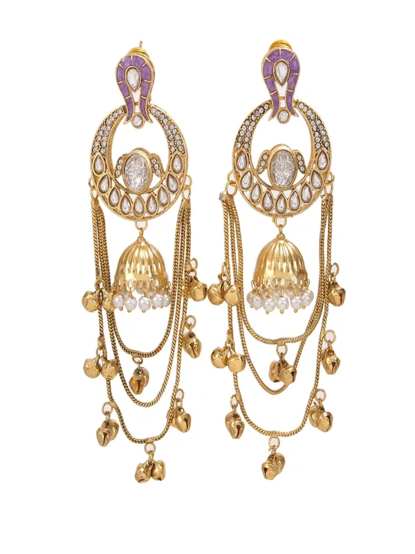 Traditional_Gold_Plated_Kashmiri_Drop_Earrings_With_Pearl_Accents