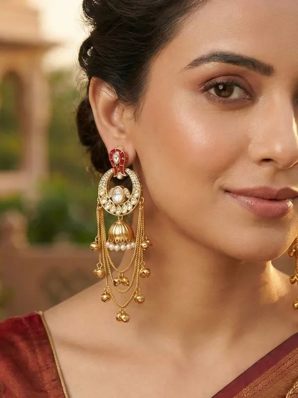 Traditional_Gold_Plated_Kashmiri_Drop_Earrings_With_Pearl_Accents