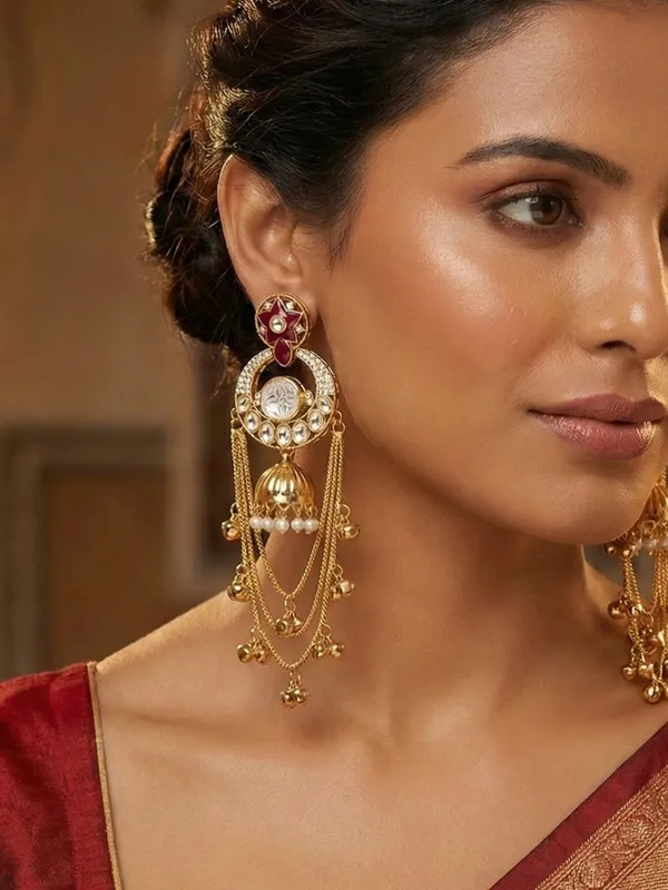 Traditional_Gold_Plated_Kashmiri_Drop_Earrings_With_Pearl_Accents