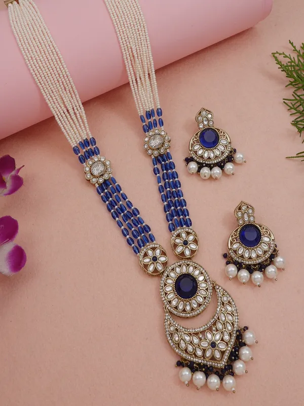 Traditional_Nawabi_Black_Beaded_Pearl_Statement_Necklace_Set