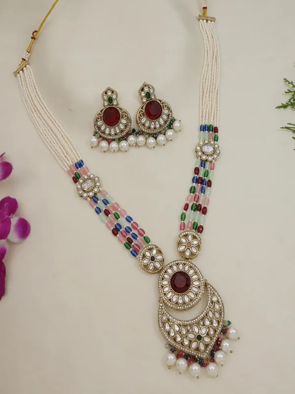 Traditional_Nawabi_Black_Beaded_Pearl_Statement_Necklace_Set