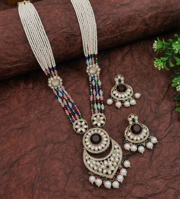 Traditional_Nawabi_Black_Beaded_Pearl_Statement_Necklace_Set