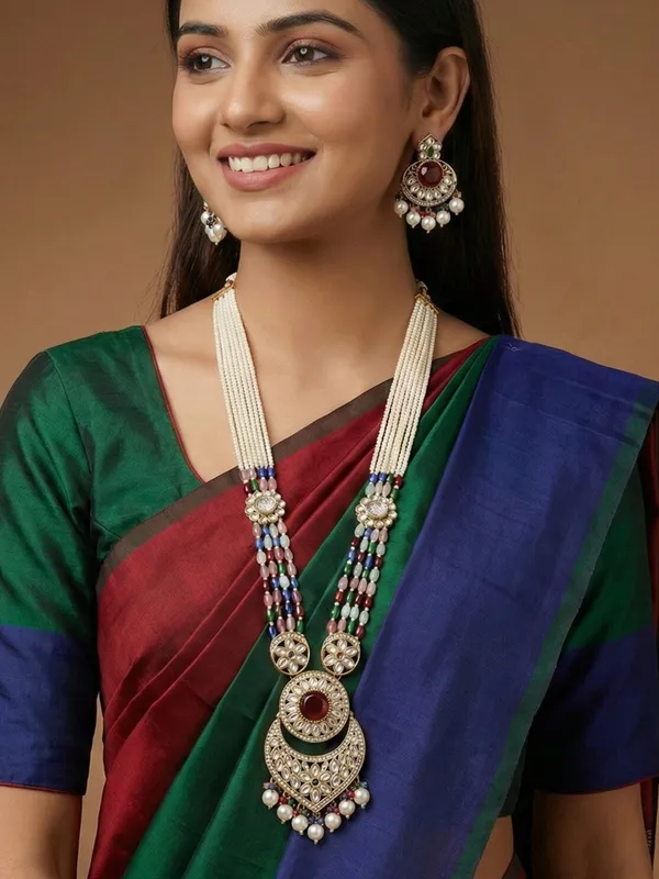 Traditional_Nawabi_Black_Beaded_Pearl_Statement_Necklace_Set