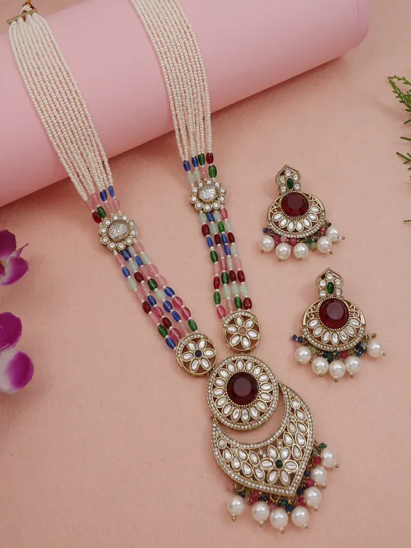 Traditional_Nawabi_Black_Beaded_Pearl_Statement_Necklace_Set