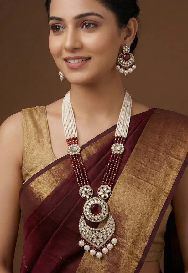 Traditional_Nawabi_Black_Beaded_Pearl_Statement_Necklace_Set