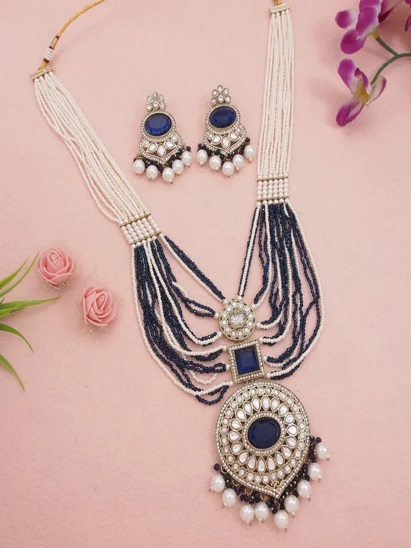 Royal_Pearl_&_Black_Beaded_Statement_Necklace_Set