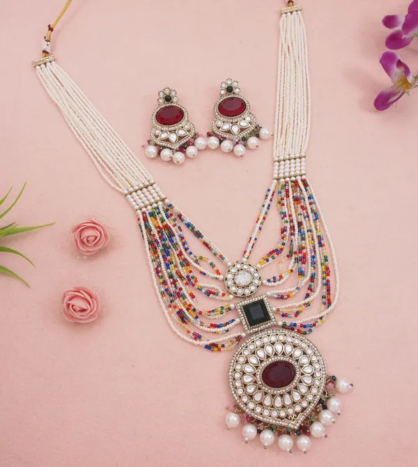Royal_Pearl_&_Black_Beaded_Statement_Necklace_Set