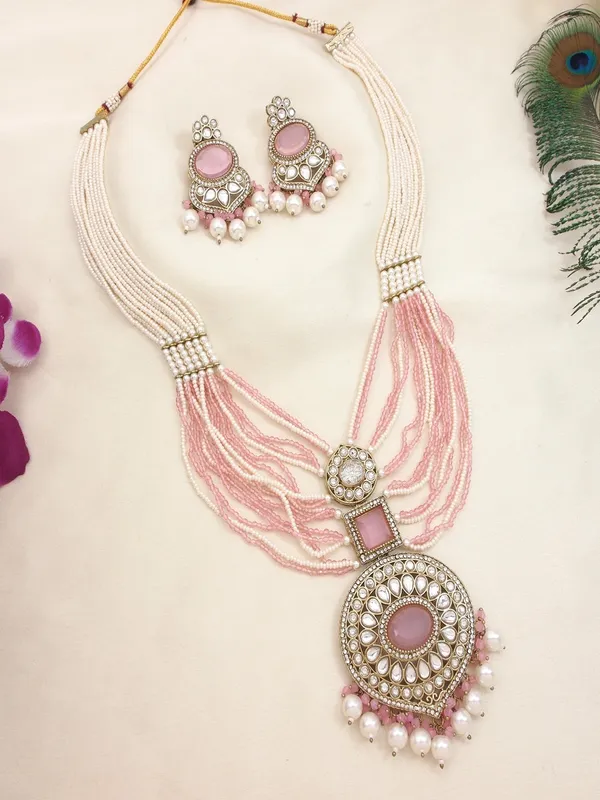 Royal_Pearl_&_Black_Beaded_Statement_Necklace_Set