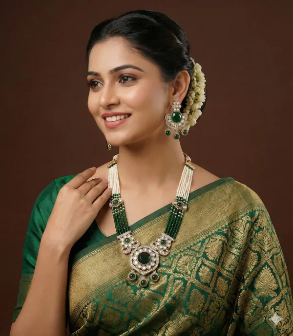 Royal_Kundan_&_Pearl_Beaded_Necklace_Set_With_Matching_Earrings