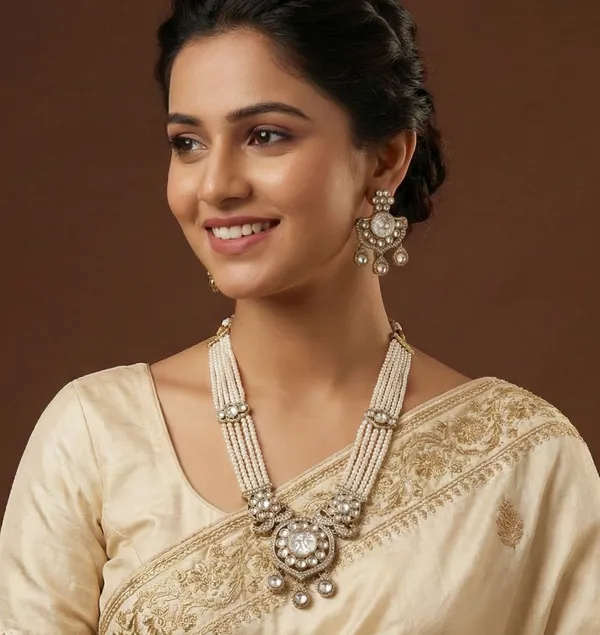Royal_Kundan_&_Pearl_Beaded_Necklace_Set_With_Matching_Earrings
