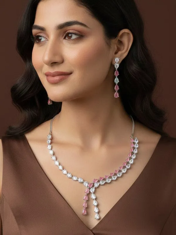 Zircon_Silver_Brass_Necklace