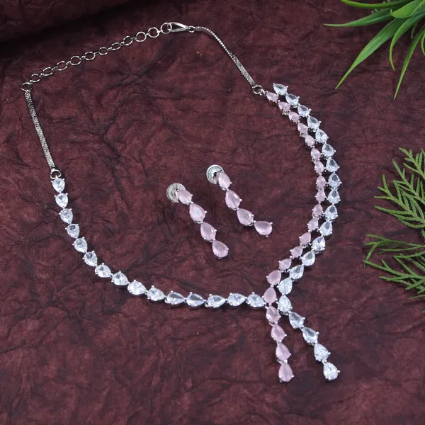Zircon_Silver_Brass_Necklace