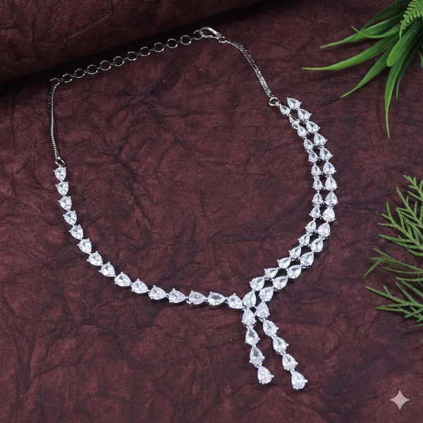 Zircon_Silver_Brass_Necklace
