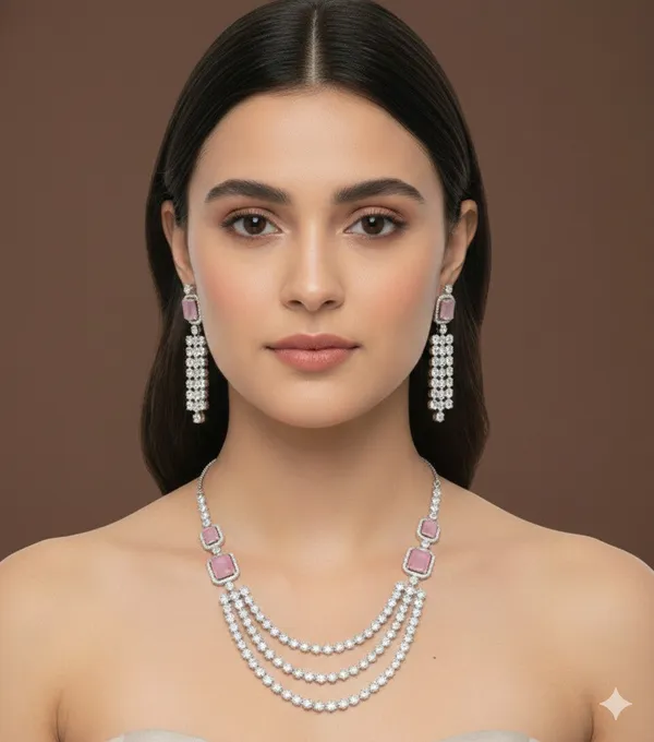 Three_Layer_Zircon_Necklace_Set
