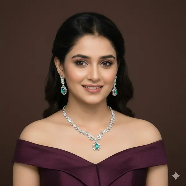 Zircon_Silver_Necklace_Set