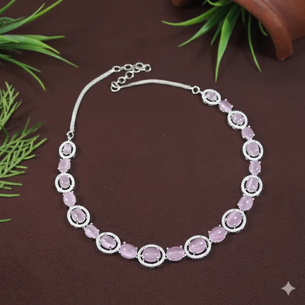 Zircon_Silver_Necklace_Set