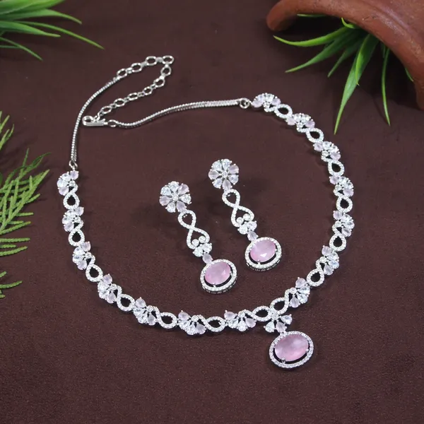 Zircon_Silver_Necklace_Set