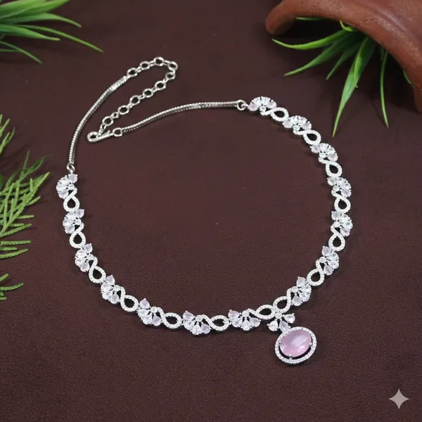 Zircon_Silver_Necklace_Set