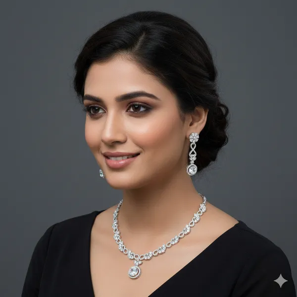 Zircon_Silver_Necklace_Set