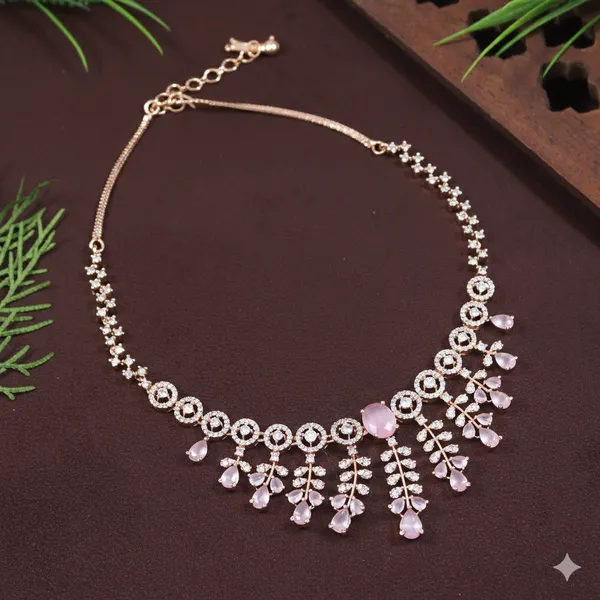 American_Diamond_Zircon_Necklace_Set