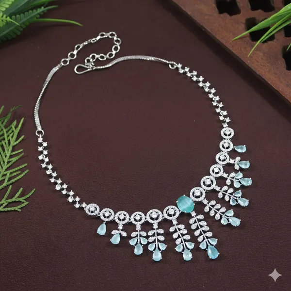 Zircon_Silver_Necklace_Set