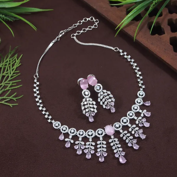 Zircon_Silver_Necklace_Set
