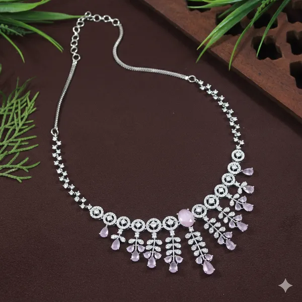 Zircon_Silver_Necklace_Set