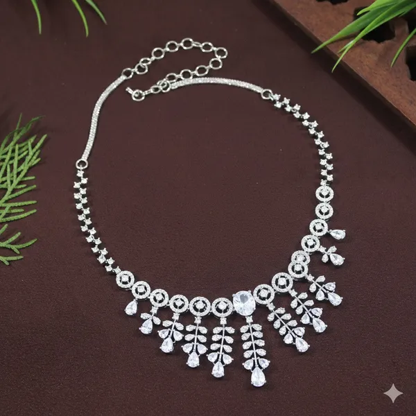 Zircon_Silver_Necklace_Set