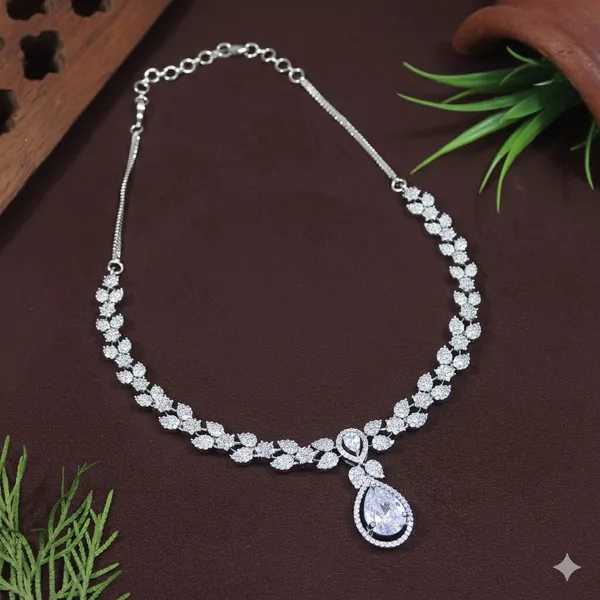 Zircon_Silver_Necklace_Set