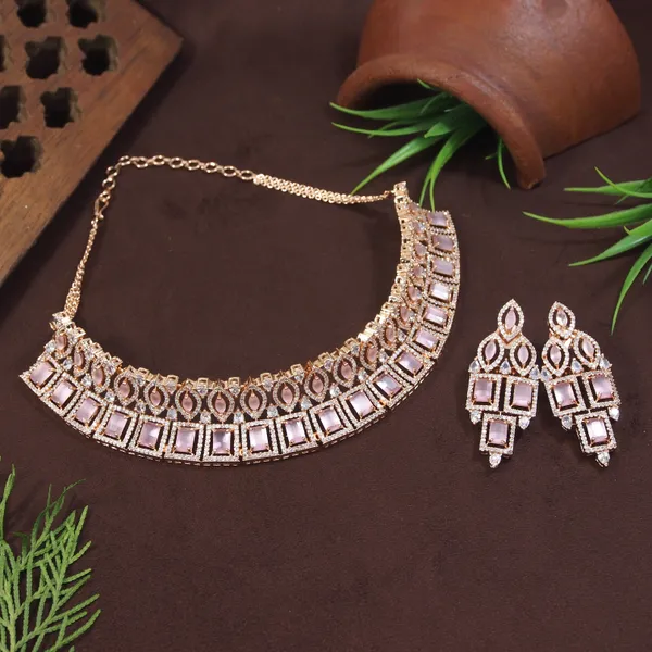Zircon_Mint_Rose_Gold_Necklace_Set