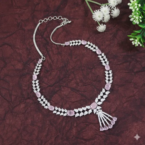 Zircon_Silver_Necklace_Set