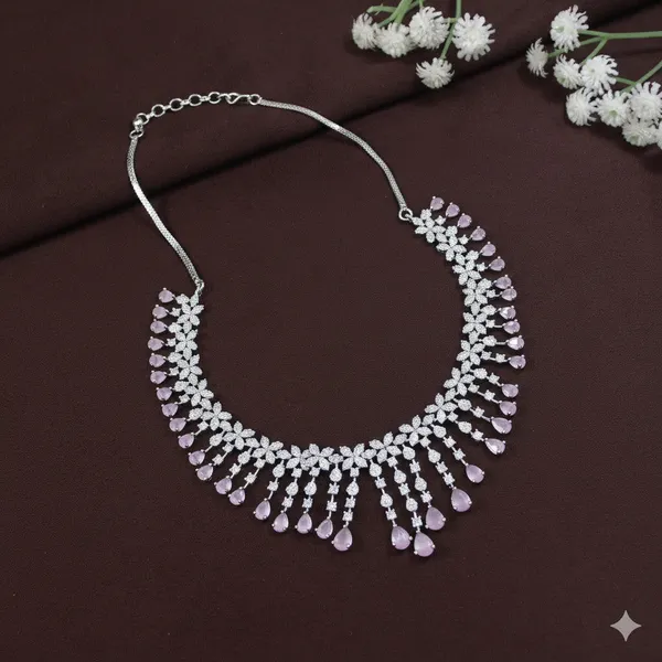 Zircon_Silver_Necklace_Set