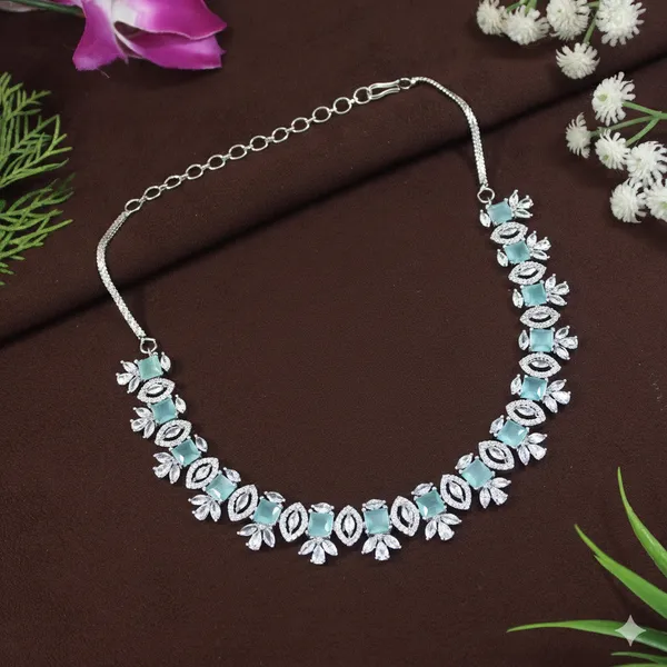Zircon_Silver_Necklace_Set