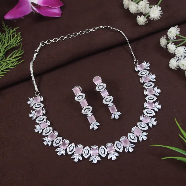 Zircon_Silver_Necklace_Set