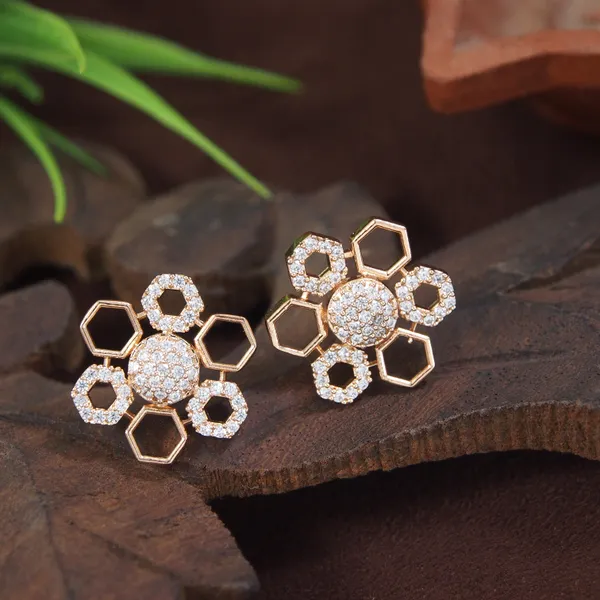Ad_Rose_Gold_Hexagon_Flower_Studs