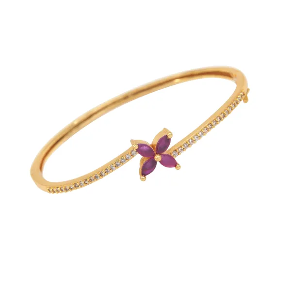 American_Diamond_Free_Size_Openable_Micro_Gold_Polish_Bracelet