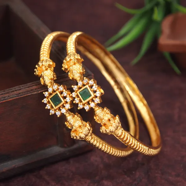 American_Diamond_Gold_Temple_Brass_Bangle