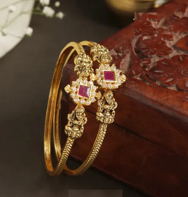 American_Diamond_Gold_Temple_Brass_Bangle