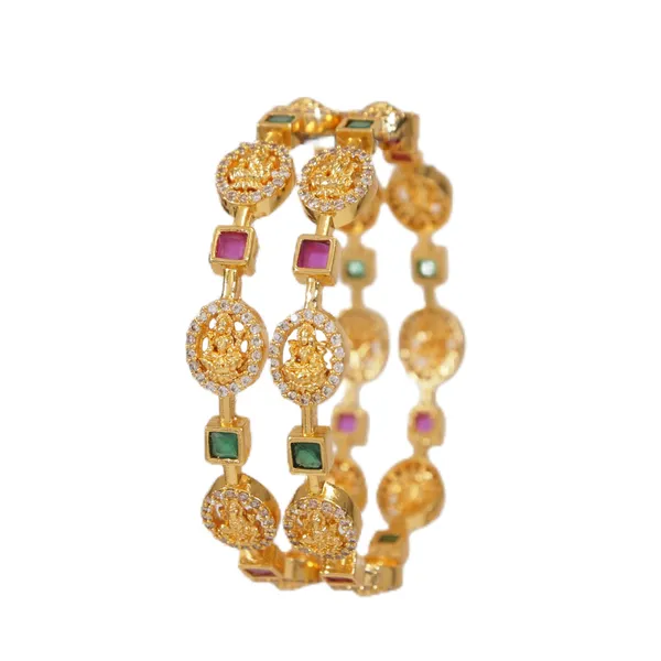American_Diamond_Laxmi_Temple_Brass_Bangle