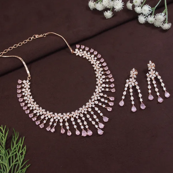 American_Diamond_Zircon_Necklace_Set
