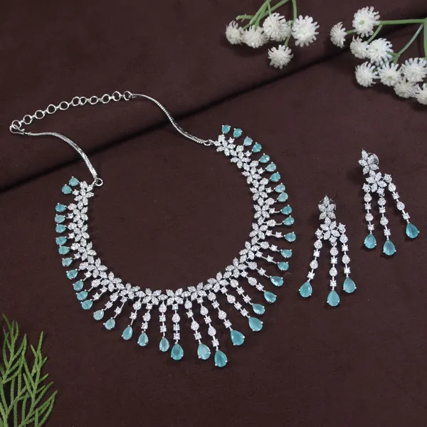 American_Diamond_Zircon_Necklace_Set
