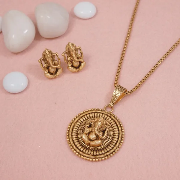 Antique_Ganpati_Pendant_Necklace_Chain