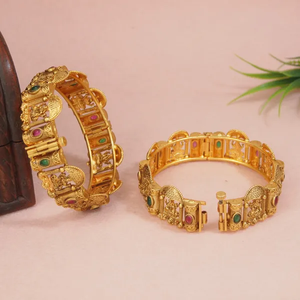 Antique_Gold_Lakshmi_Openable_Kada_Bangle