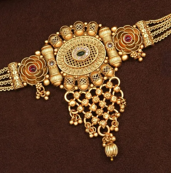 Antique_Gold_Plated_Choker_Necklace_Set