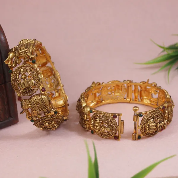Brass_Elephant_Laxmi_Temple_Screw_Kada_Bangle