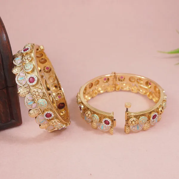 Brass_Screw_Openable_Kada_Bangle_With_Meenakari_&_Ad_Stone_Work