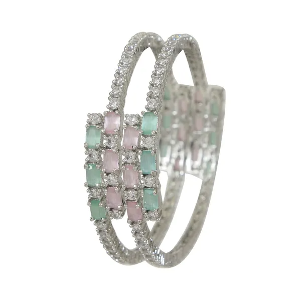 Elegant_American_Diamond_Mint_Pink_Silver_Brass_Bangles