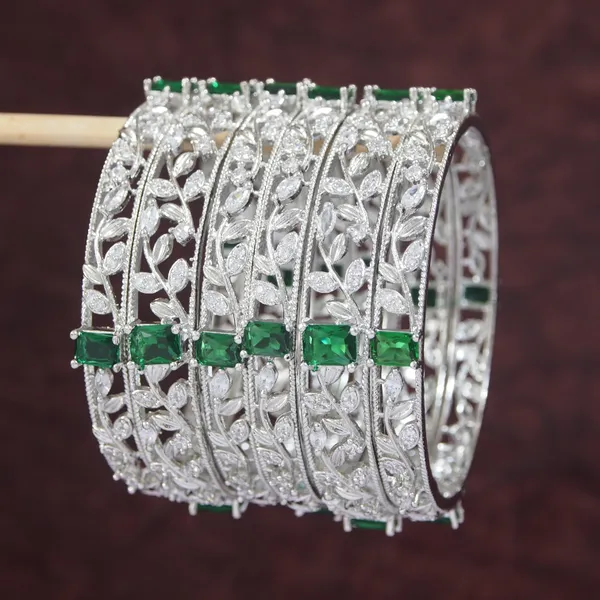 Elegant_Green_&_White_Stone_Silver_Finish_Bangles__Set_Of_6