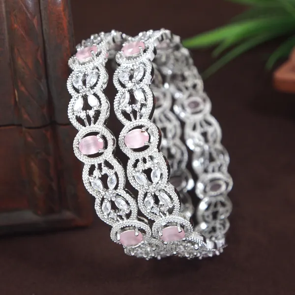 Elegant_Pink_Zircon_Brass_Silver_Plated_Bangles