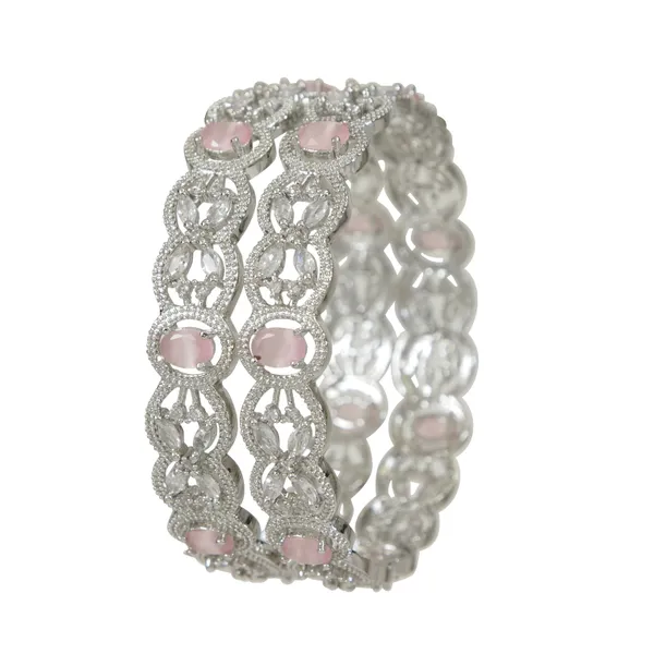 Elegant_Pink_Zircon_Brass_Silver_Plated_Bangles